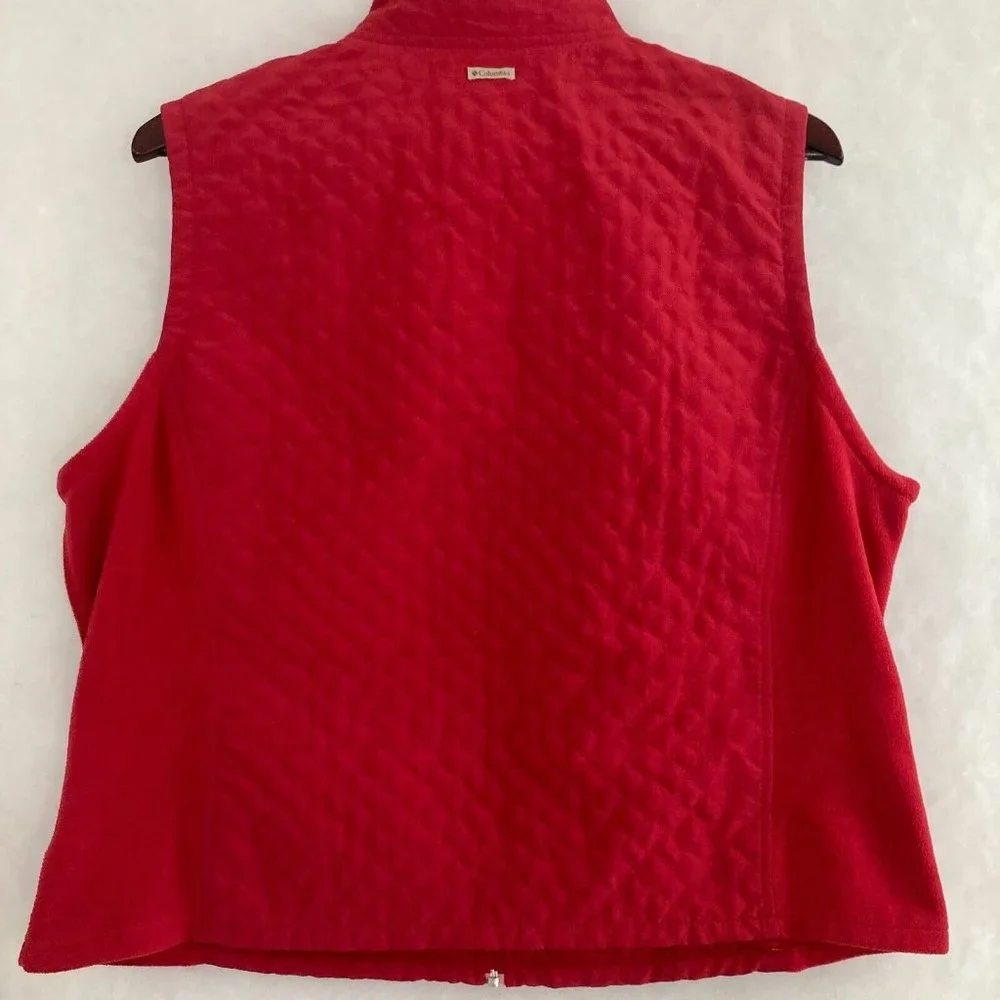 Columbia Womens Vest Size XL Quilted Fleece Sleeveless Full Zip Hiking Outdoor - Picture 5 of 9